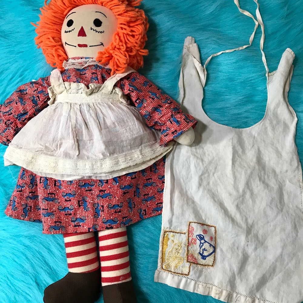Vintage Raggedy Ann Rag  Orange Hair Doll